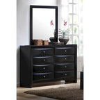 Ensemble de rangement 6 pièces Jazz Black pour chambre à coucher