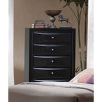 Ensemble de rangement 6 pièces Jazz Black pour chambre à coucher