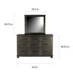 Collection de rangement pour chambre à coucher Simply Solid Sharla en bois massif, 6 pièces