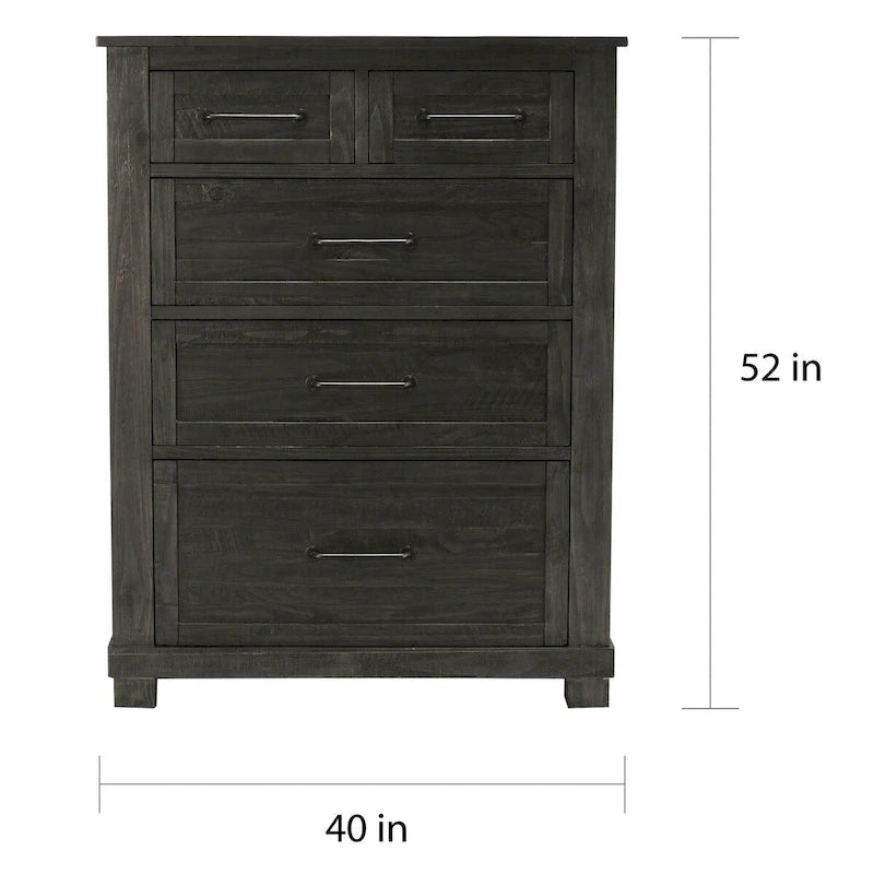 Collection de rangement pour chambre à coucher Simply Solid Sharla en bois massif, 6 pièces