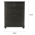 Collection de rangement pour chambre à coucher Simply Solid Sharla en bois massif, 6 pièces