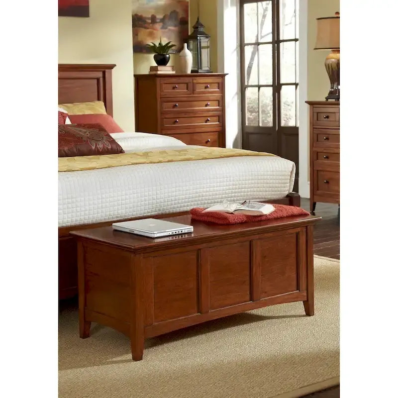 Collection de chambre à coucher Simply Solid Aiden en bois massif, 7 pièces, pour lit king size