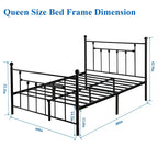 Ensemble de chambre à coucher Javlergo 3 pièces avec cadre de lit plateforme en métal et ensemble de 2 tables de chevet