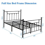 Ensemble de chambre à coucher Javlergo 3 pièces avec cadre de lit plateforme en métal et ensemble de 2 tables de chevet