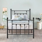 Ensemble de chambre à coucher Javlergo 3 pièces avec cadre de lit plateforme en métal et ensemble de 2 tables de chevet