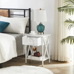 Ensemble de chambre à coucher Javlergo 3 pièces avec cadre de lit plateforme en métal et ensemble de 2 tables de chevet