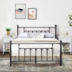 Ensemble de chambre à coucher Javlergo 3 pièces avec cadre de lit plateforme en métal et ensemble de 2 tables de chevet
