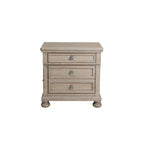 Ensemble de chambre à coucher moderne Donald 6 pièces gris avec plateforme de rangement et traîneau