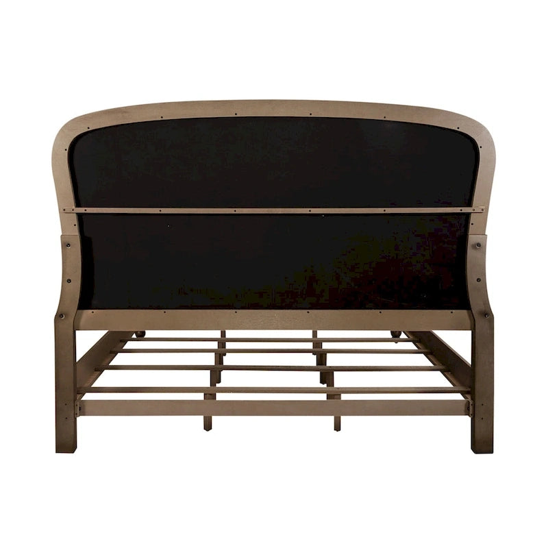 Ensemble de chambre à coucher style ferme américaine comprenant un lit, une commode, un miroir et une table de chevet