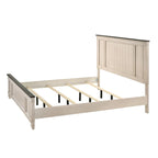 Ensemble de chambre à coucher Roseanne 5 pièces, panneaux crème et marron