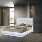 Ensemble de chambre à coucher B750 laqué blanc avec éclairage LED de qualité supérieure