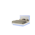 Ensemble de chambre à coucher B750 laqué blanc avec éclairage LED de qualité supérieure