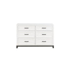 Ensemble de chambre à coucher moderne Saratoga 3 pièces blanc avec plateforme de rangement