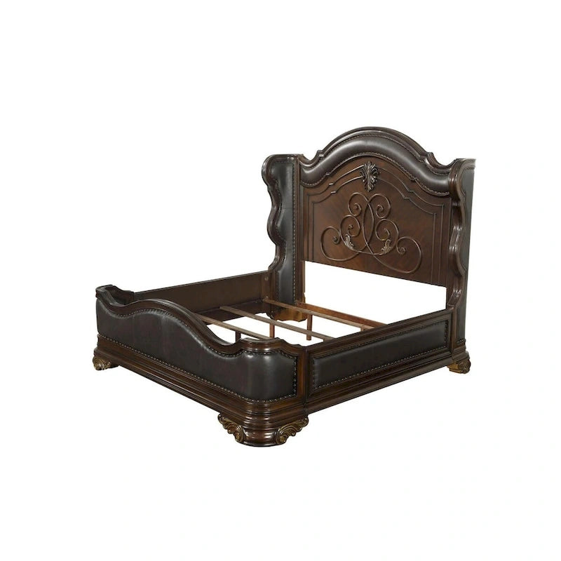 Ensemble de chambre à coucher traditionnel Helmer 6 pièces en merisier des Highlands