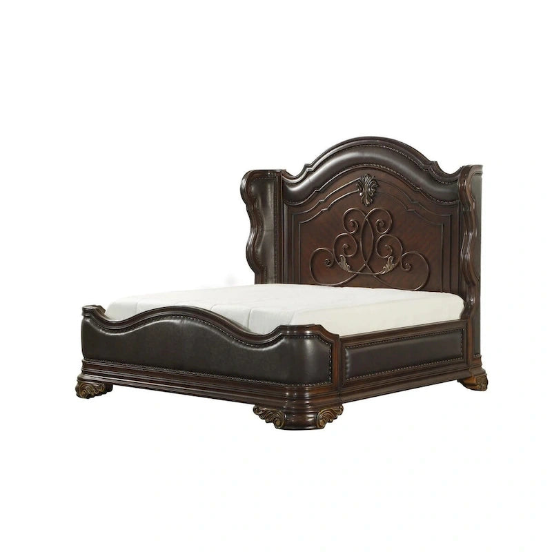 Ensemble de chambre à coucher traditionnel Helmer 6 pièces en merisier des Highlands