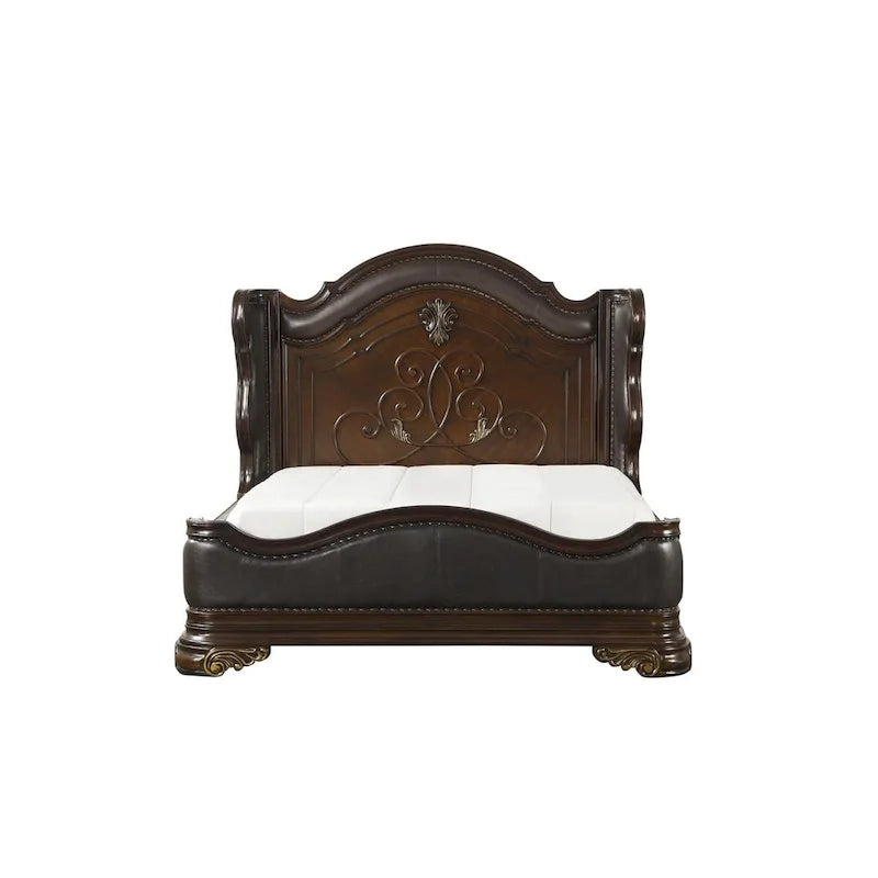 Ensemble de chambre à coucher traditionnel Helmer 6 pièces en merisier des Highlands