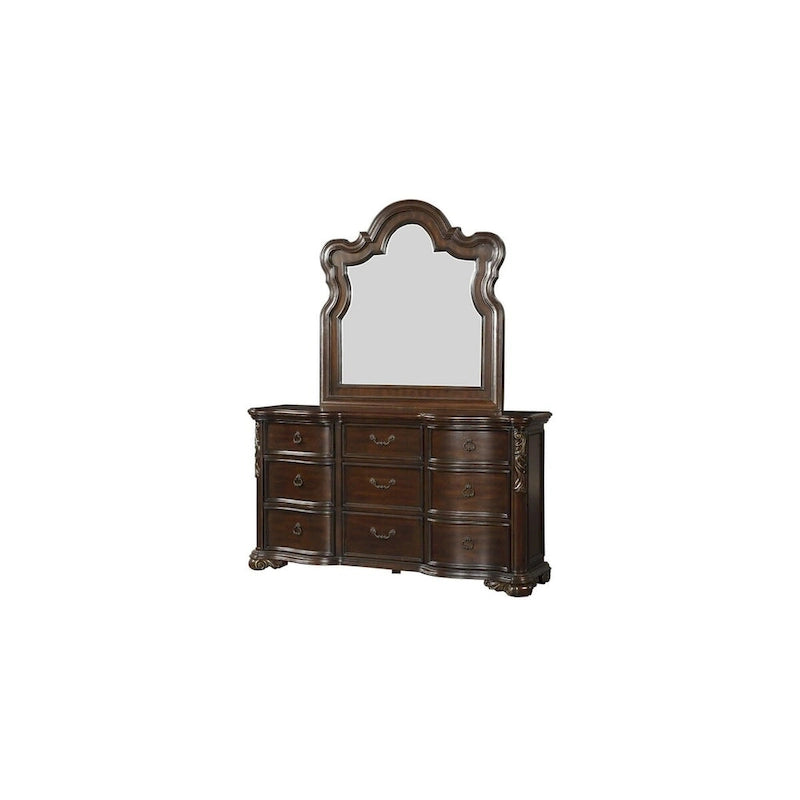 Ensemble de chambre à coucher traditionnel Helmer 6 pièces en merisier des Highlands