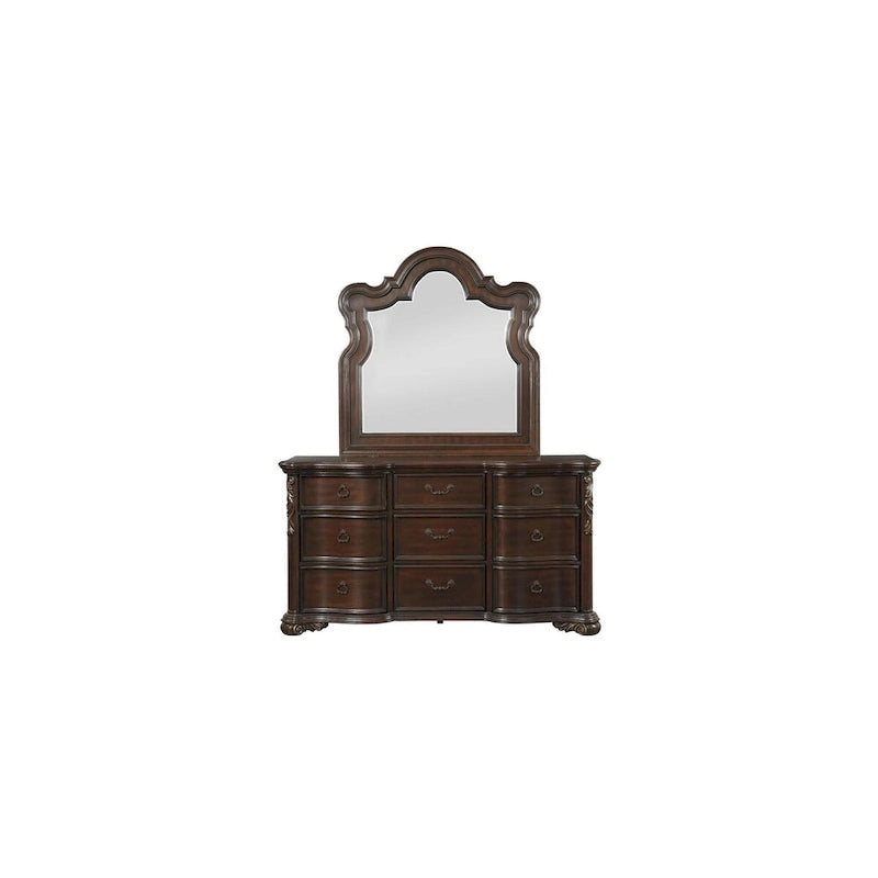 Ensemble de chambre à coucher traditionnel Helmer 6 pièces en merisier des Highlands