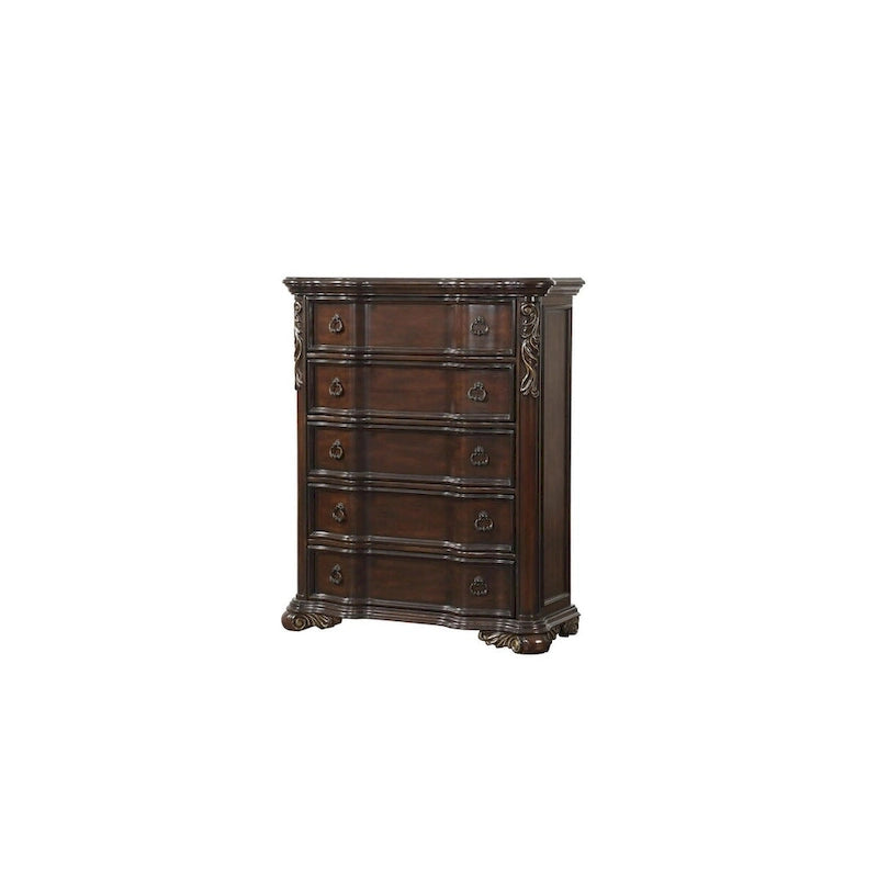 Ensemble de chambre à coucher traditionnel Helmer 6 pièces en merisier des Highlands