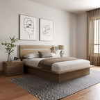 Ensemble de chambre à coucher Malibu 4 pièces avec lit, tête de lit et 2 tables de chevet