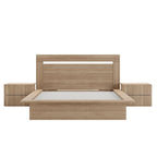 Ensemble de chambre à coucher Malibu 4 pièces avec lit, tête de lit et 2 tables de chevet