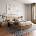 Ensemble de chambre à coucher Malibu 4 pièces avec lit, tête de lit et 2 tables de chevet