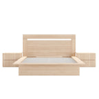 Ensemble de chambre à coucher Malibu 4 pièces avec lit, tête de lit et 2 tables de chevet