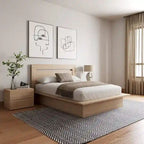 Ensemble de chambre à coucher Malibu 4 pièces avec lit, tête de lit et 2 tables de chevet