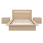 Ensemble de chambre à coucher Malibu 4 pièces avec lit, tête de lit et 2 tables de chevet