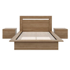 Ensemble de chambre à coucher Malibu 4 pièces avec lit, tête de lit et 2 tables de chevet