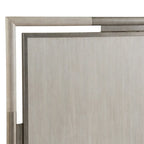 Ensemble de chambre à coucher 3 pièces Roundhill Furniture Mantalia en bois massif avec cadre en métal, comprenant un lit et deux tables de chevet, couleur champagne.