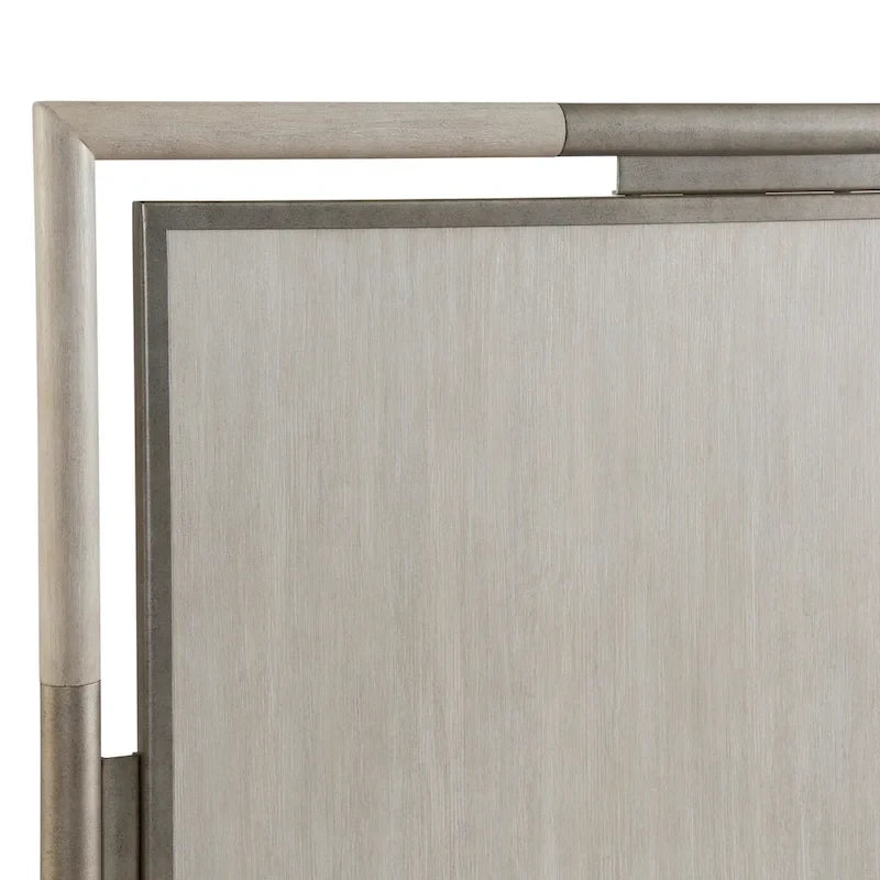 Ensemble de chambre à coucher 3 pièces Roundhill Furniture Mantalia en bois massif avec cadre en métal, comprenant un lit et deux tables de chevet, couleur champagne.