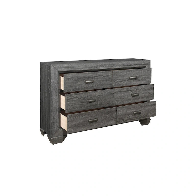 Ensemble de chambre à coucher moderne Valli 3 pièces gris