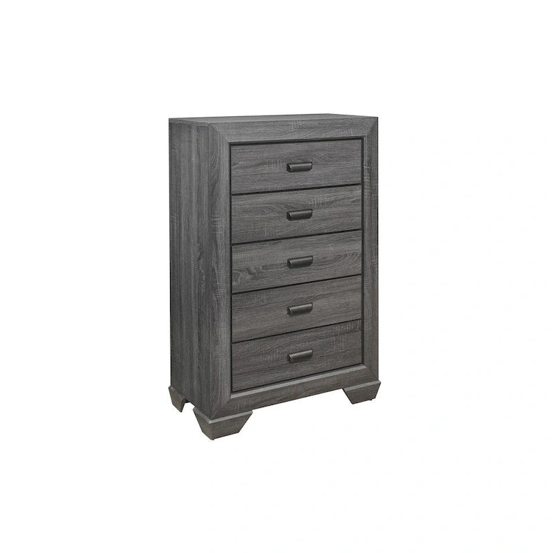 Ensemble de chambre à coucher moderne Valli 3 pièces gris