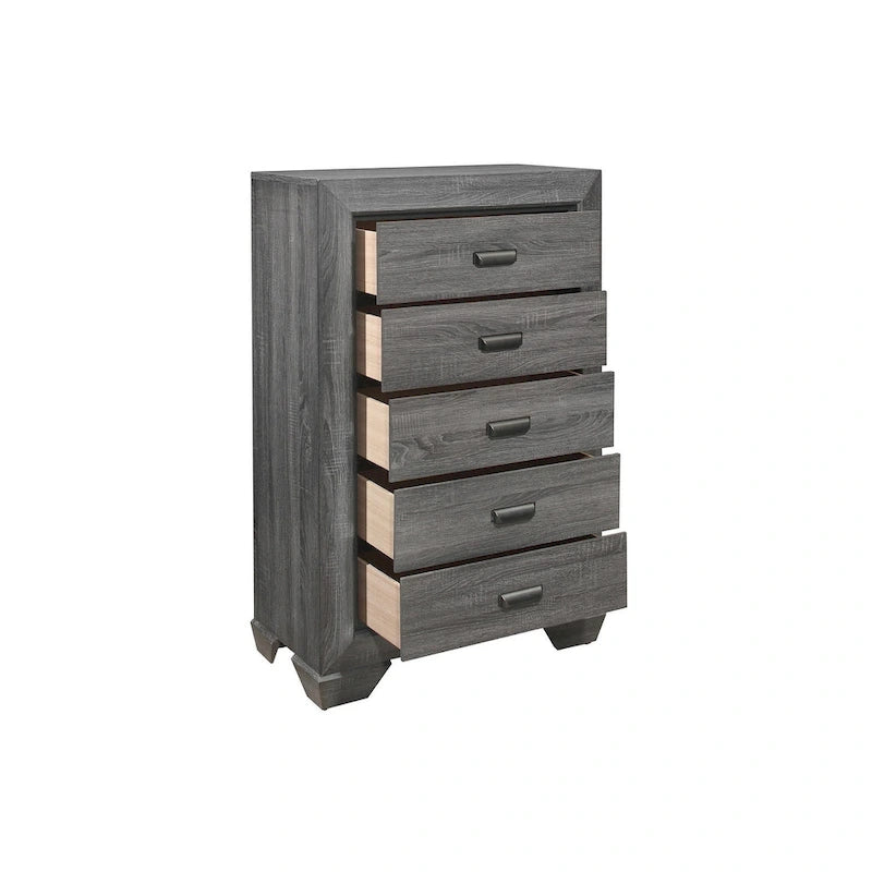 Ensemble de chambre à coucher moderne Valli 3 pièces gris