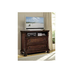 Ensemble de chambre à coucher Chelsey 4 pièces en cerisier brun traditionnel avec plateforme et rangement