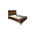 Ensemble de chambre à coucher Chelsey 4 pièces en cerisier brun traditionnel avec plateforme et rangement