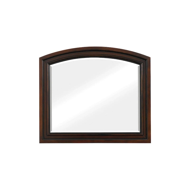 Ensemble de chambre à coucher Chelsey 4 pièces en cerisier brun traditionnel avec plateforme et rangement