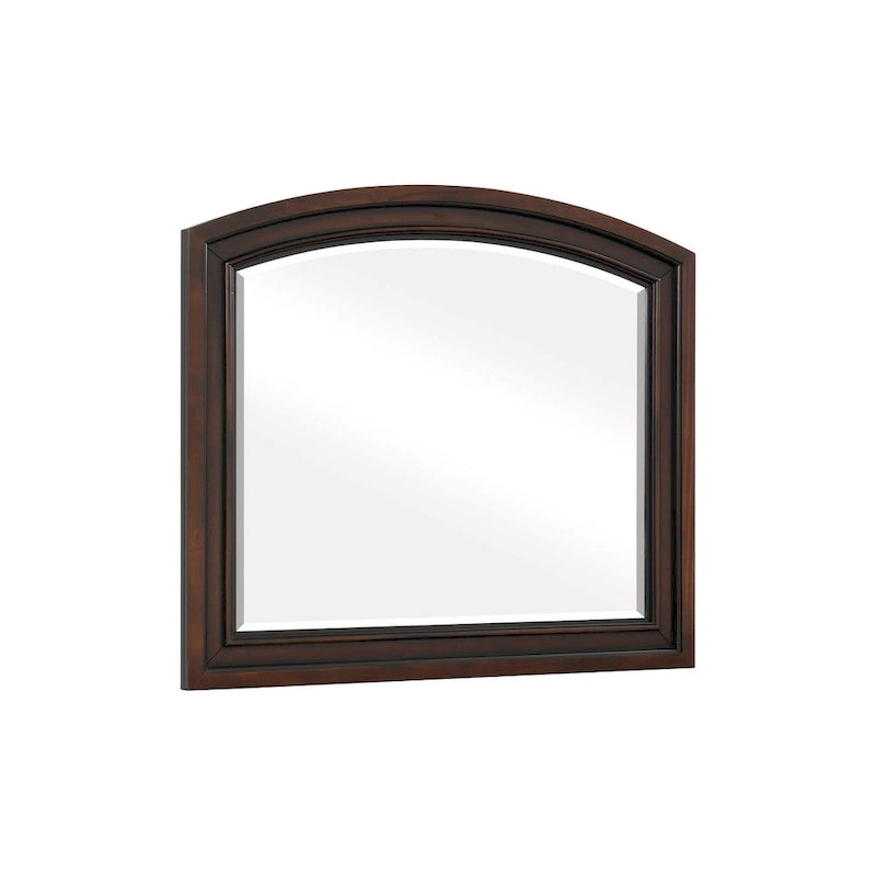 Ensemble de chambre à coucher Chelsey 4 pièces en cerisier brun traditionnel avec plateforme et rangement