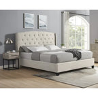 Ensemble de chambre à coucher rembourré 3 pièces Astral de Roundhill Furniture, lit à oreilles capitonné avec deux tables de chevet