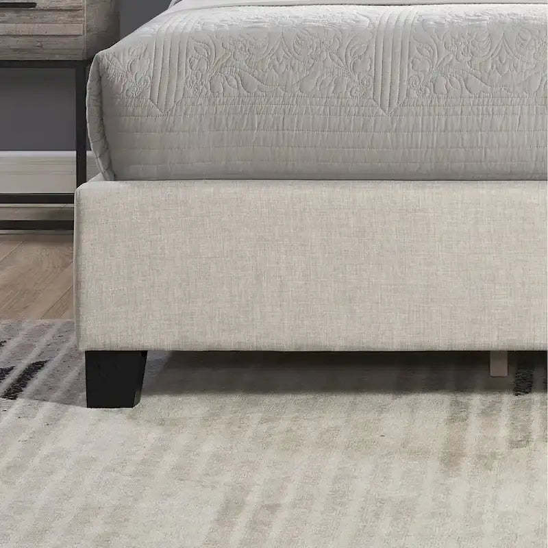 Ensemble de chambre à coucher rembourré 3 pièces Astral de Roundhill Furniture, lit à oreilles capitonné avec deux tables de chevet