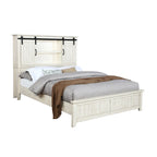 Ensemble de chambre à coucher Vilo Home Modern Western 5 pièces en bois massif blanc