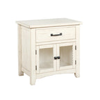 Ensemble de chambre à coucher Vilo Home Modern Western 5 pièces en bois massif blanc