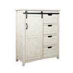 Ensemble de chambre à coucher Vilo Home Modern Western 5 pièces en bois massif blanc