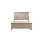 Ensemble de chambre à coucher moderne Donald 3 pièces gris avec plateforme de rangement et traîneau