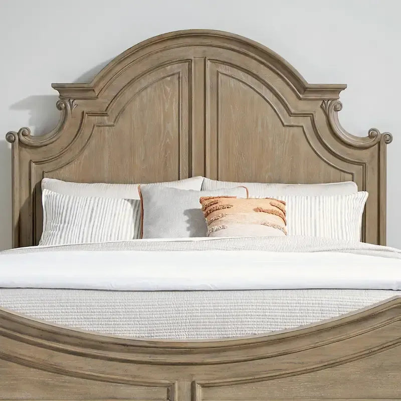 Ensemble lit à panneaux, commode et miroir Magnolia Manor