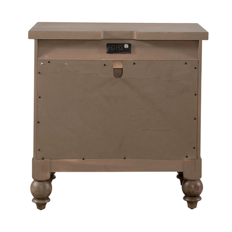 Ensemble de chambre à coucher style ferme américaine comprenant un lit traîneau, une commode, un miroir et une table de chevet