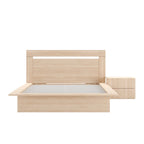 Ensemble de chambre à coucher Malibu 3 pièces avec lit, tête de lit et table de chevet