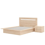 Ensemble de chambre à coucher Malibu 3 pièces avec lit, tête de lit et table de chevet