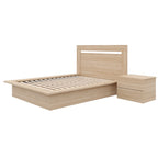 Ensemble de chambre à coucher Malibu 3 pièces avec lit, tête de lit et table de chevet